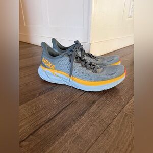 Hoka One One Men's Clifton 8 Blue Running Sneakers 1119393 GBMS Size 9.5 D